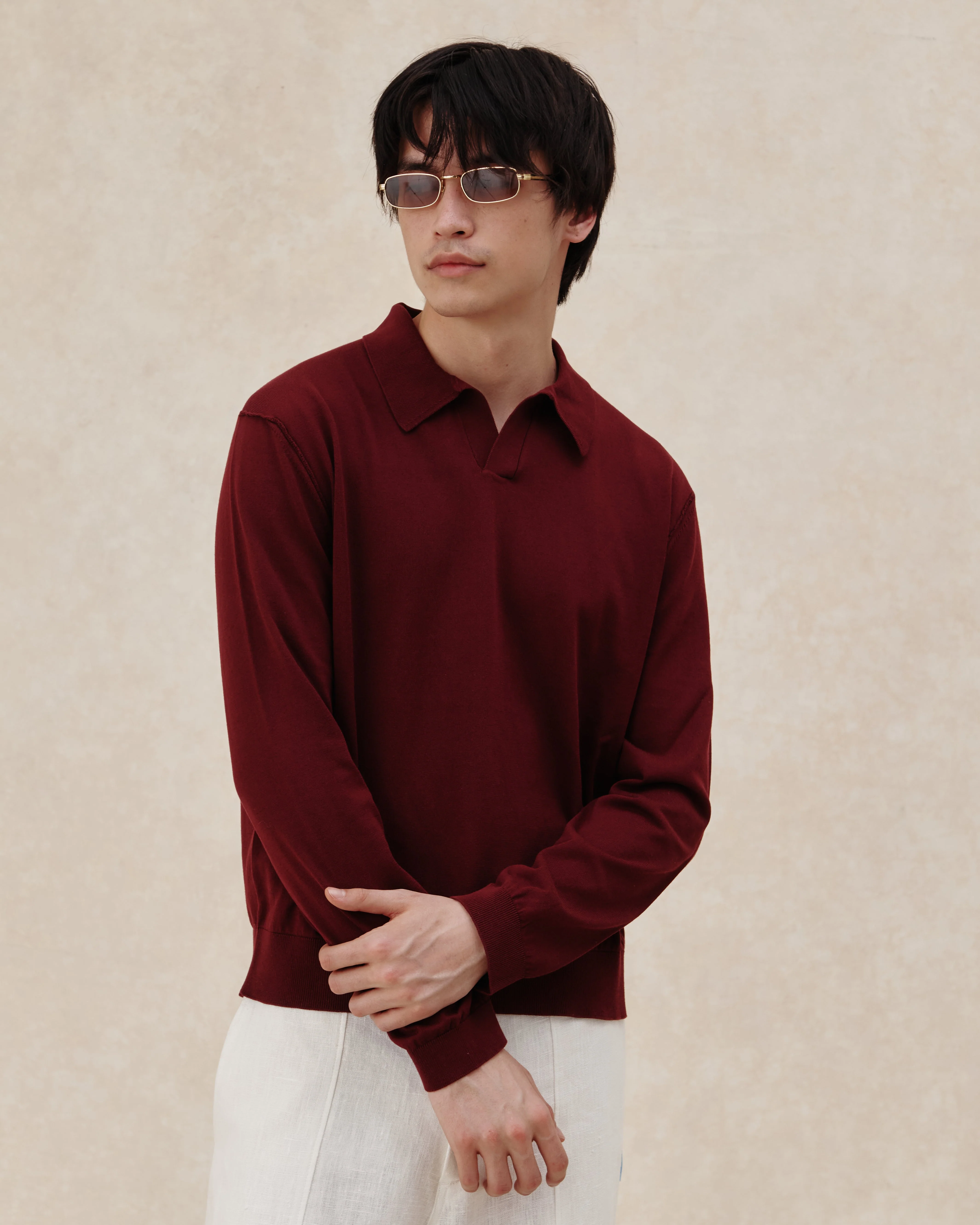 545 Knitted Polo Longsleeve - Image 2