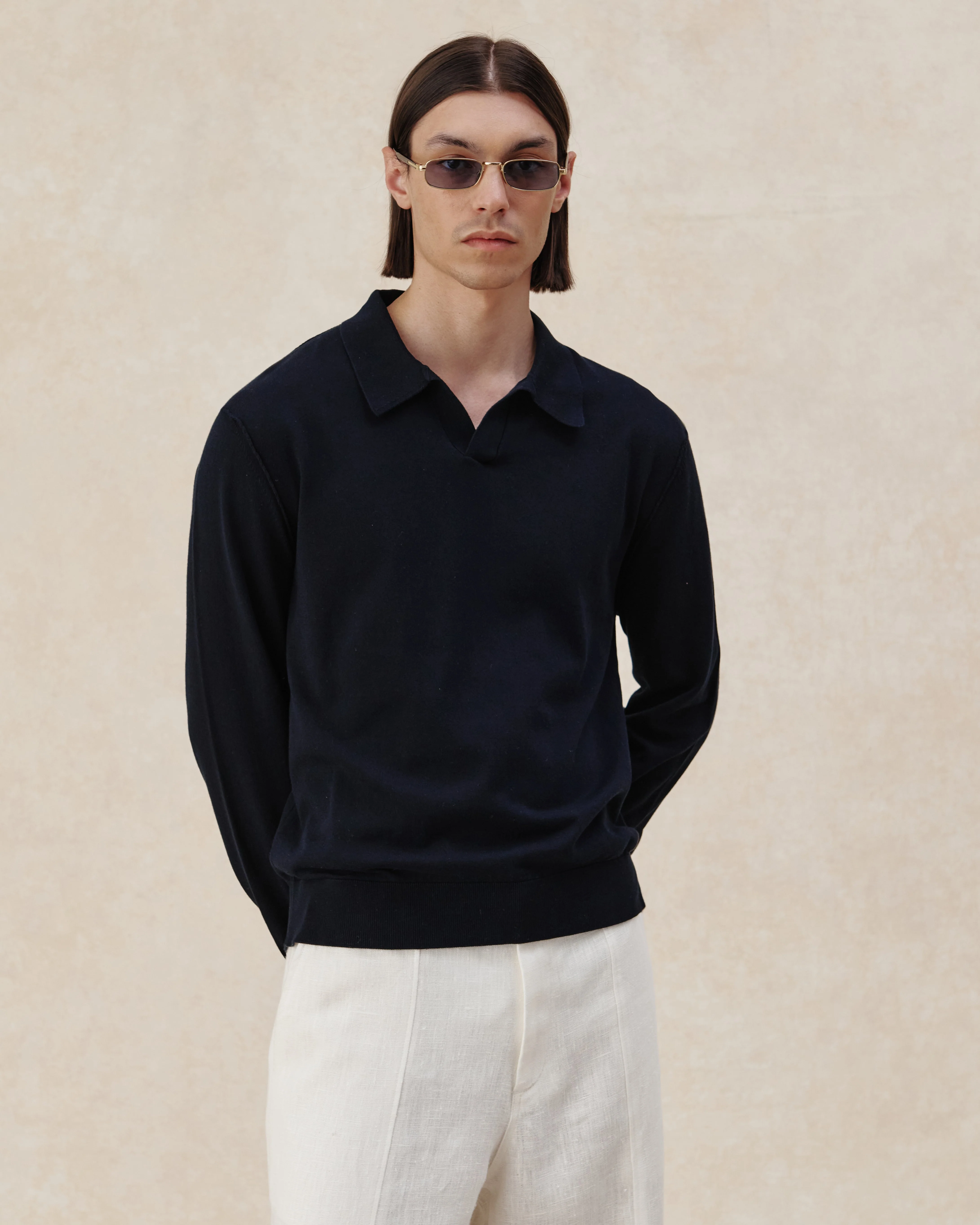 545 Knitted Polo Longsleeve - Image 2