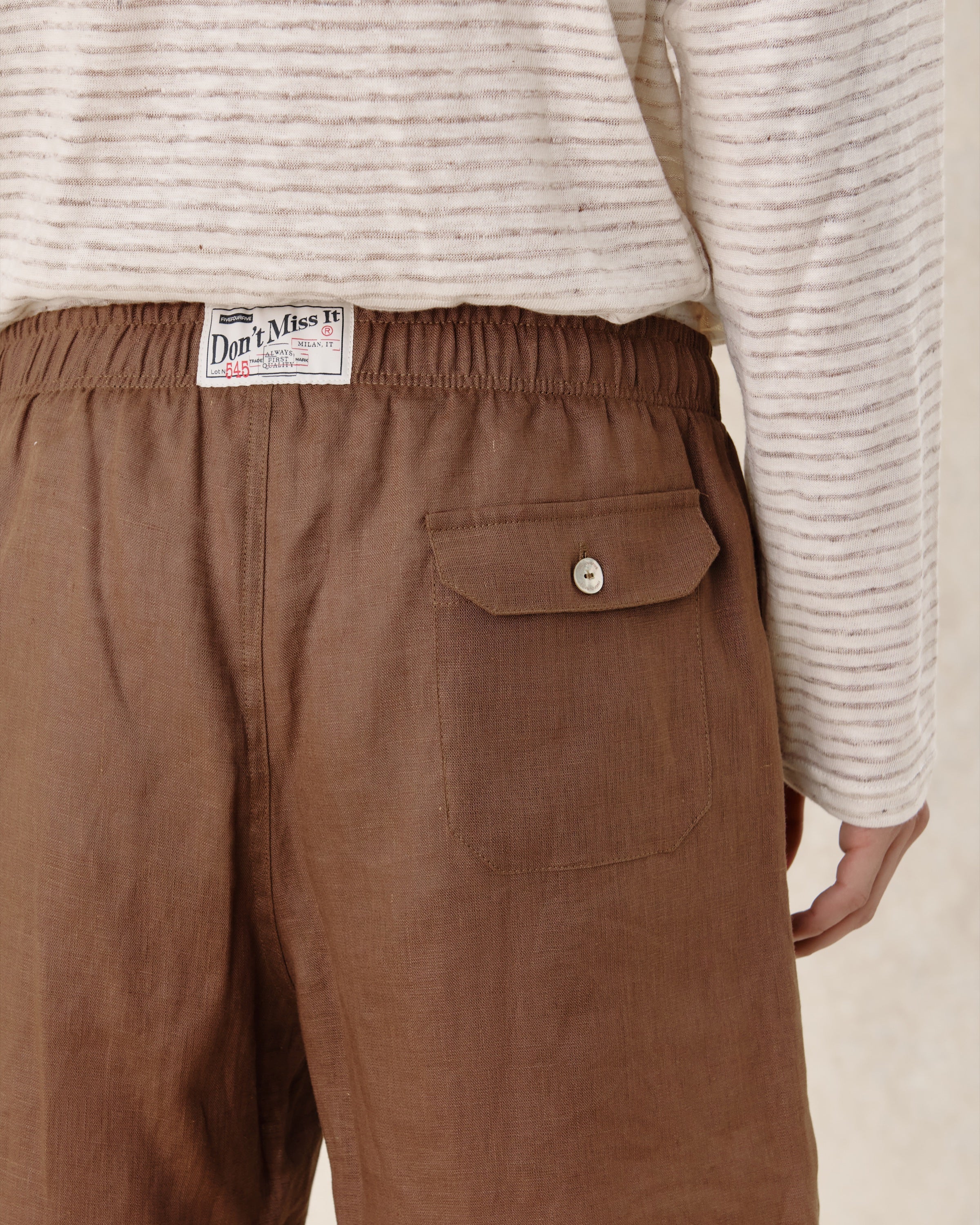 545 Madreperla Linen Swimshorts - Image 3