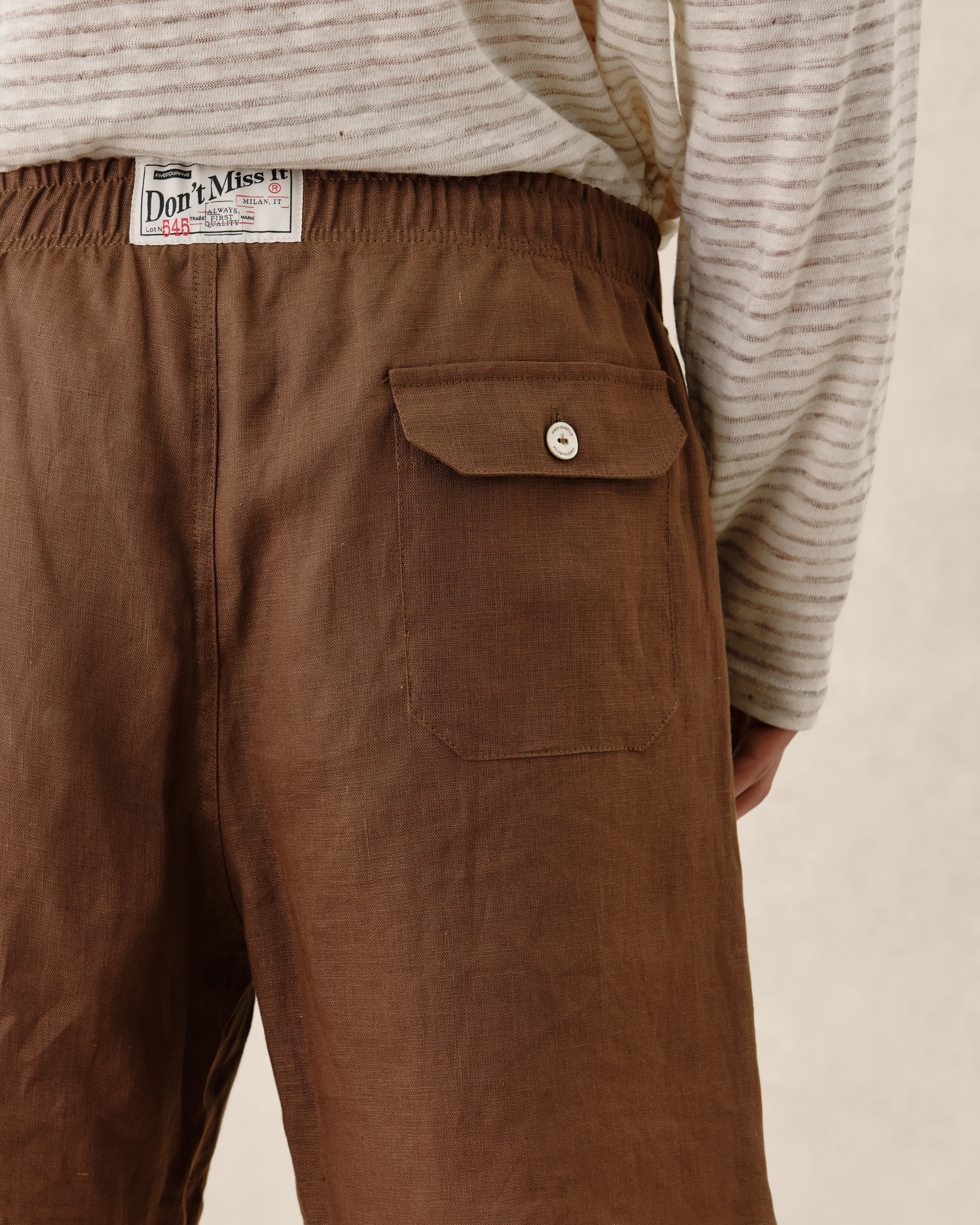 545 Madreperla Linen Swimshorts - Image 4