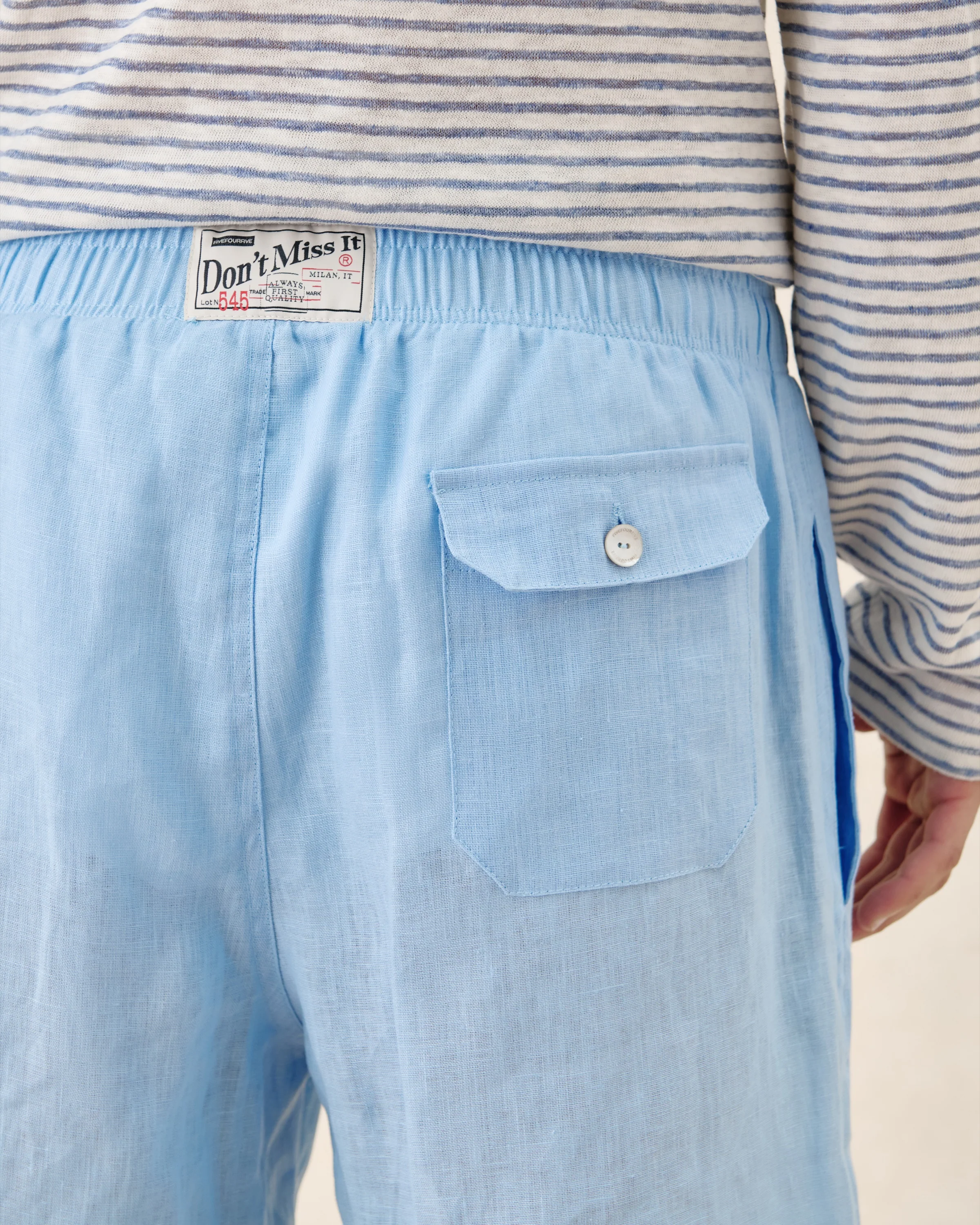 545 Madreperla Linen Swimshorts - Image 3