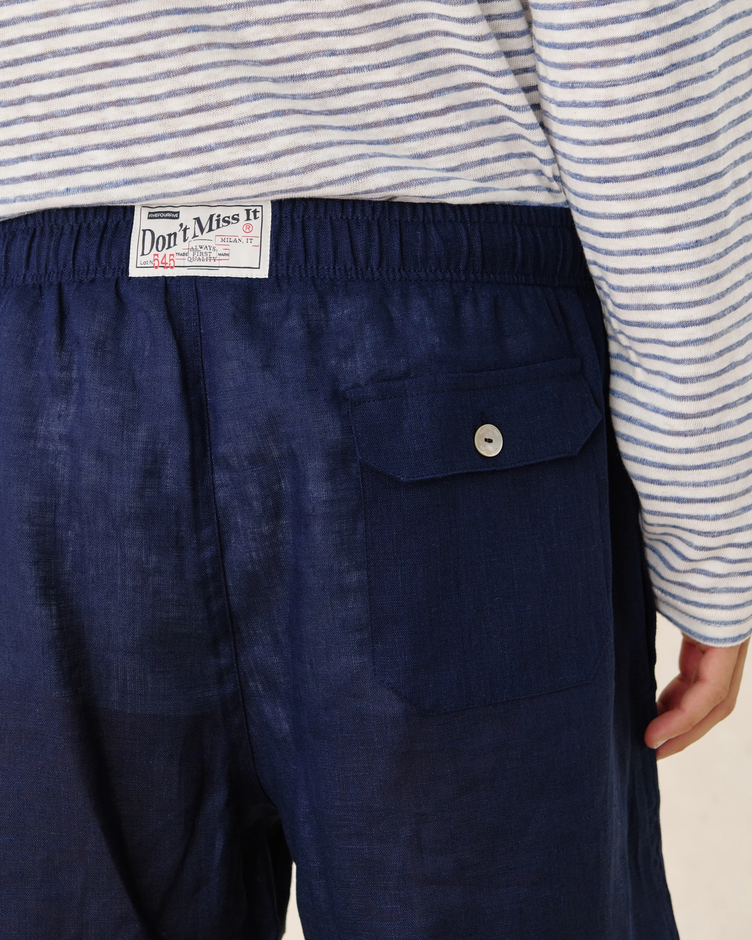 545 Madreperla Linen Swimshorts - Image 3