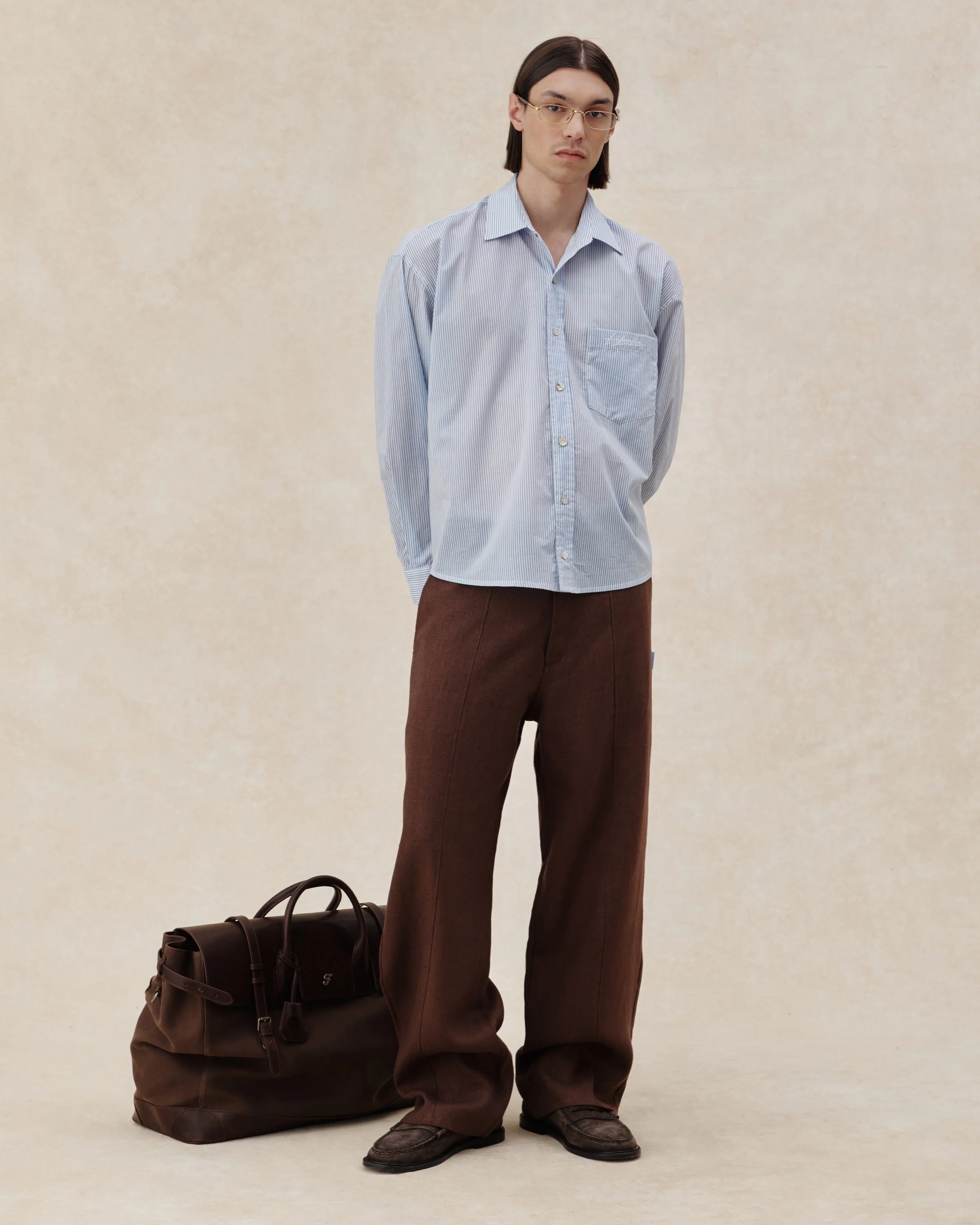 545 Ultralight Oversized Striped Shirt - Image 2
