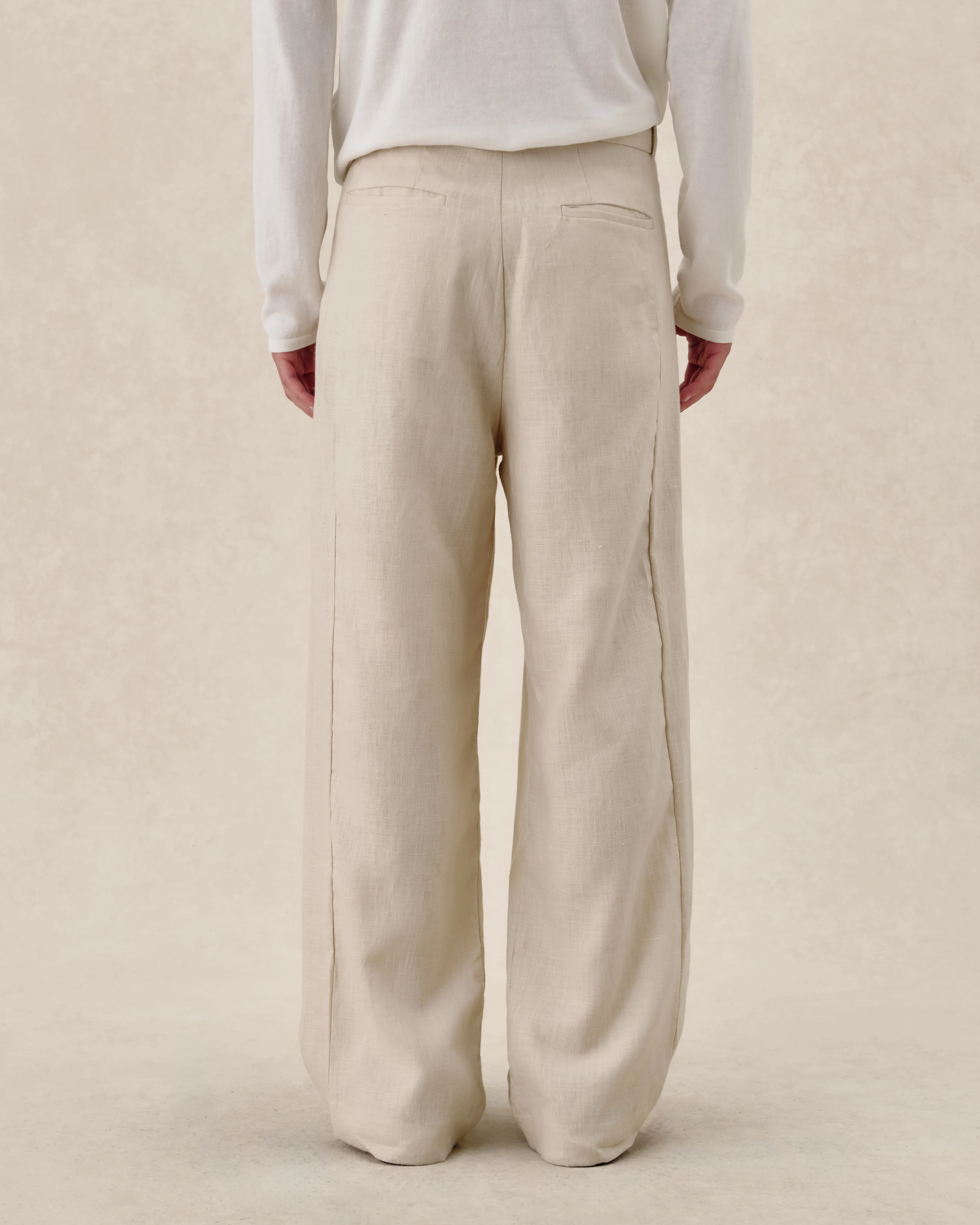 545 Wide Leg Linen Pants - Image 3